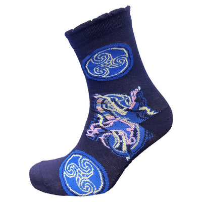 BK Celtic Ladies Socks in Blue & Navy