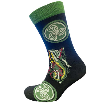 BK Celtic Men's Socks in Black & Bottle Green