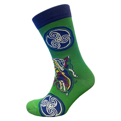 BK Celtic Men's Socks in Bottle Green & Navy