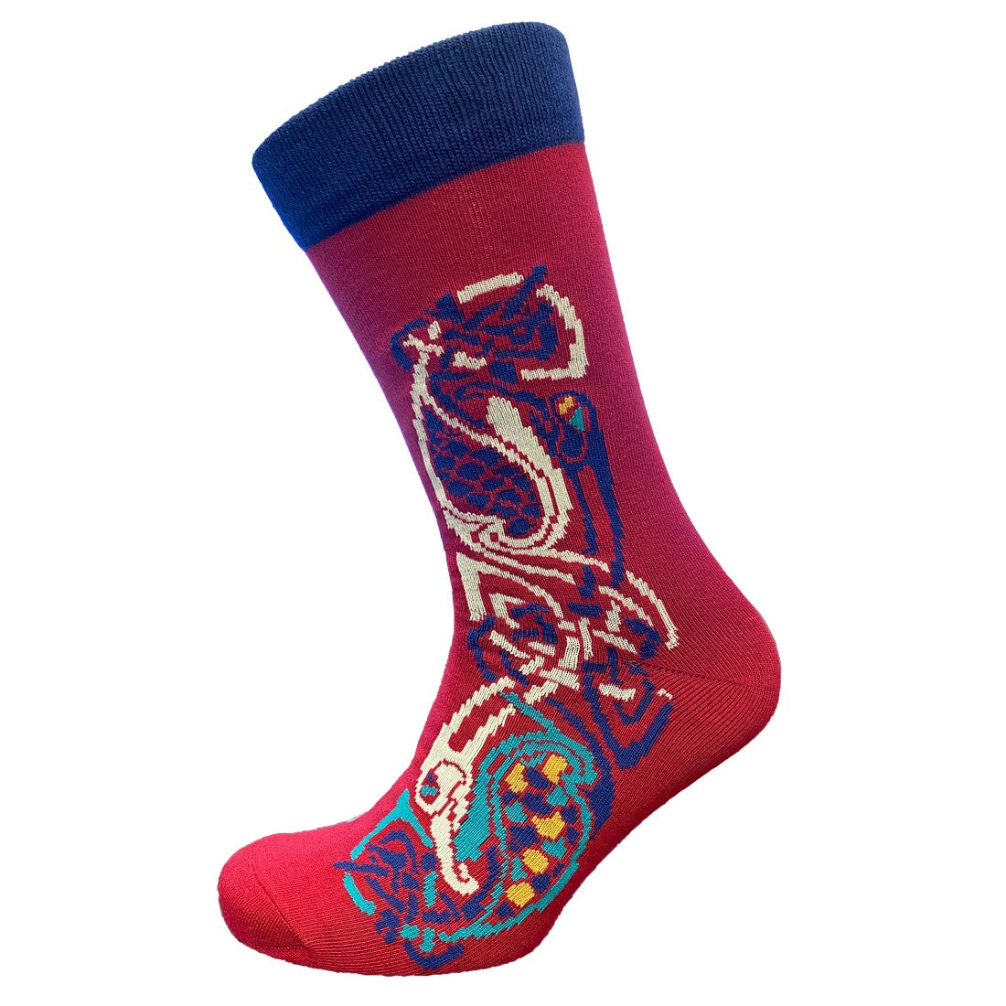 BK Celtic Men's Socks in Burgundy & Navy