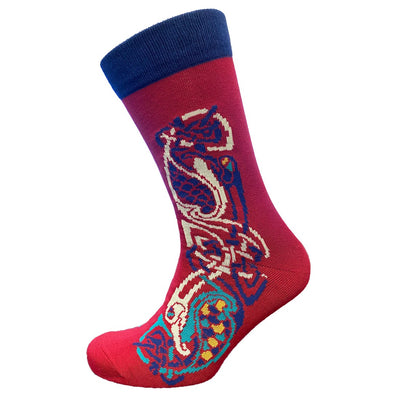 BK Celtic Men's Socks in Burgundy & Navy