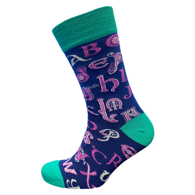 BK Celtic Men's Socks in Navy & Turquoise