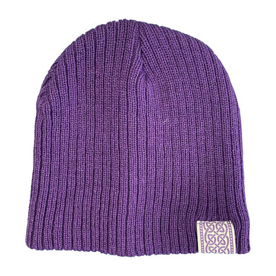 BK Knitted Beanie Hat in Purple