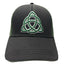 Black Green 3D Celtic Twist Baseball Cap