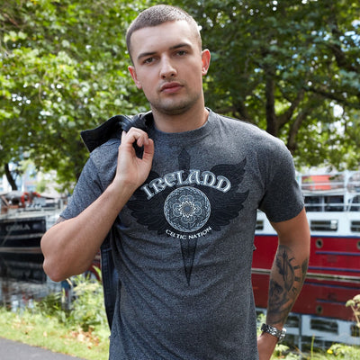 Ireland ‘Dagger’ Grindle Crew Neck T-Shirt in Black