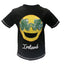Kids Black Ireland 2 Way Sequin Shamrock Emoji T-shirt