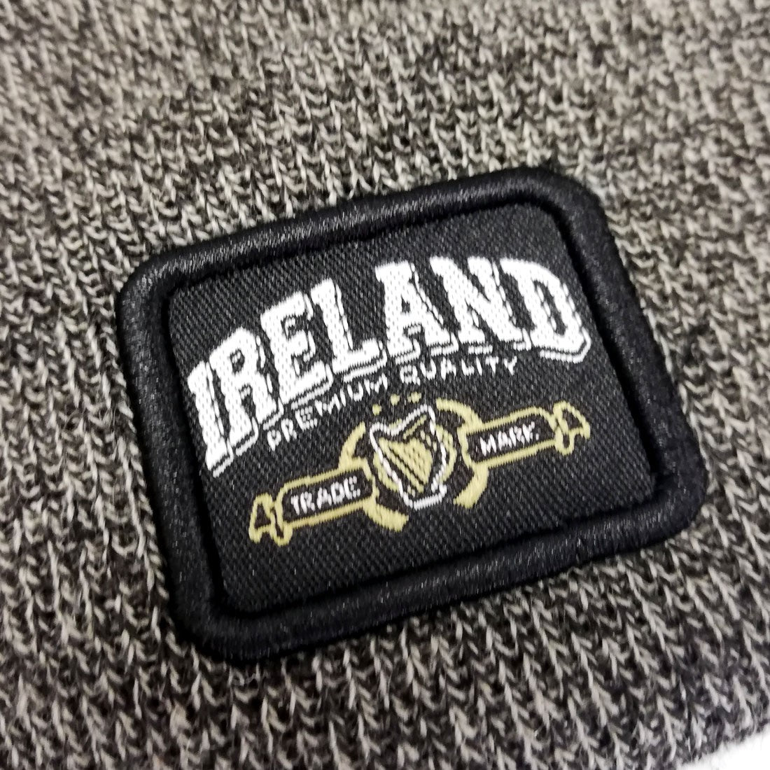 Black Ireland Premium Quality Badge Knit Hat