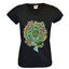 Black Ireland Shamrock Coloured V-neck ladies T-shirt