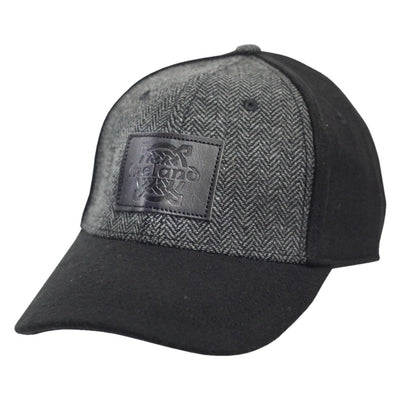 Black Ireland Tweed Suede Peak Baseball Cap