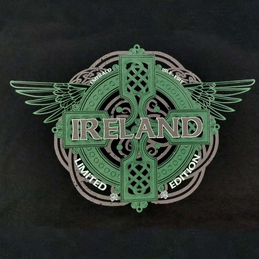 Ireland ‘Wings’ Crew Neck T-Shirt in Black
