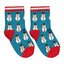 Blue Overall Snowman Christmas Kids Socks