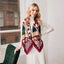 Book of Kells Bird Celtic Square Scarf in Pink & Bottle Green