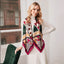 Book of Kells Bird Celtic Square Scarf in Pink & Bottle Green