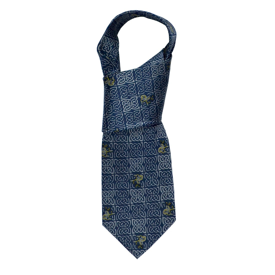 Book of Kells Blue/ Navy Dog Silk Tie