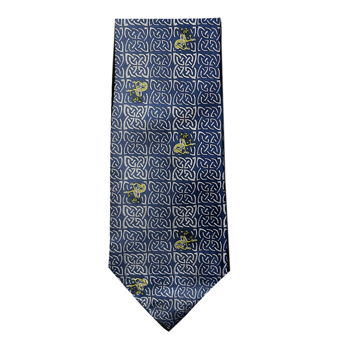 Book of Kells Blue/ Navy Dog Silk Tie