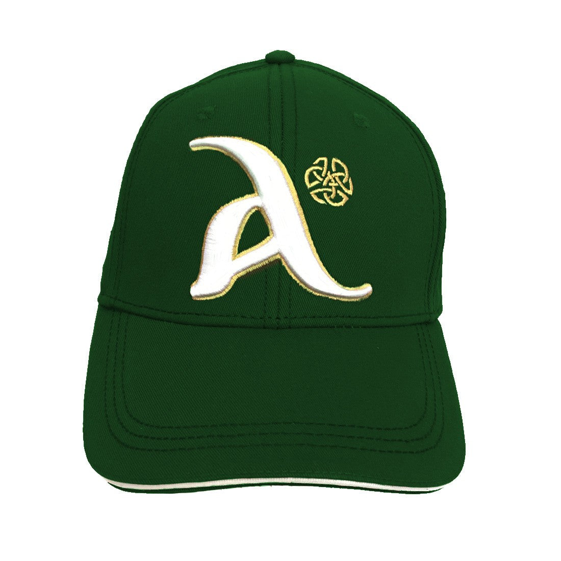 Book of Kells Bottle Green Letter A Baseball Cap