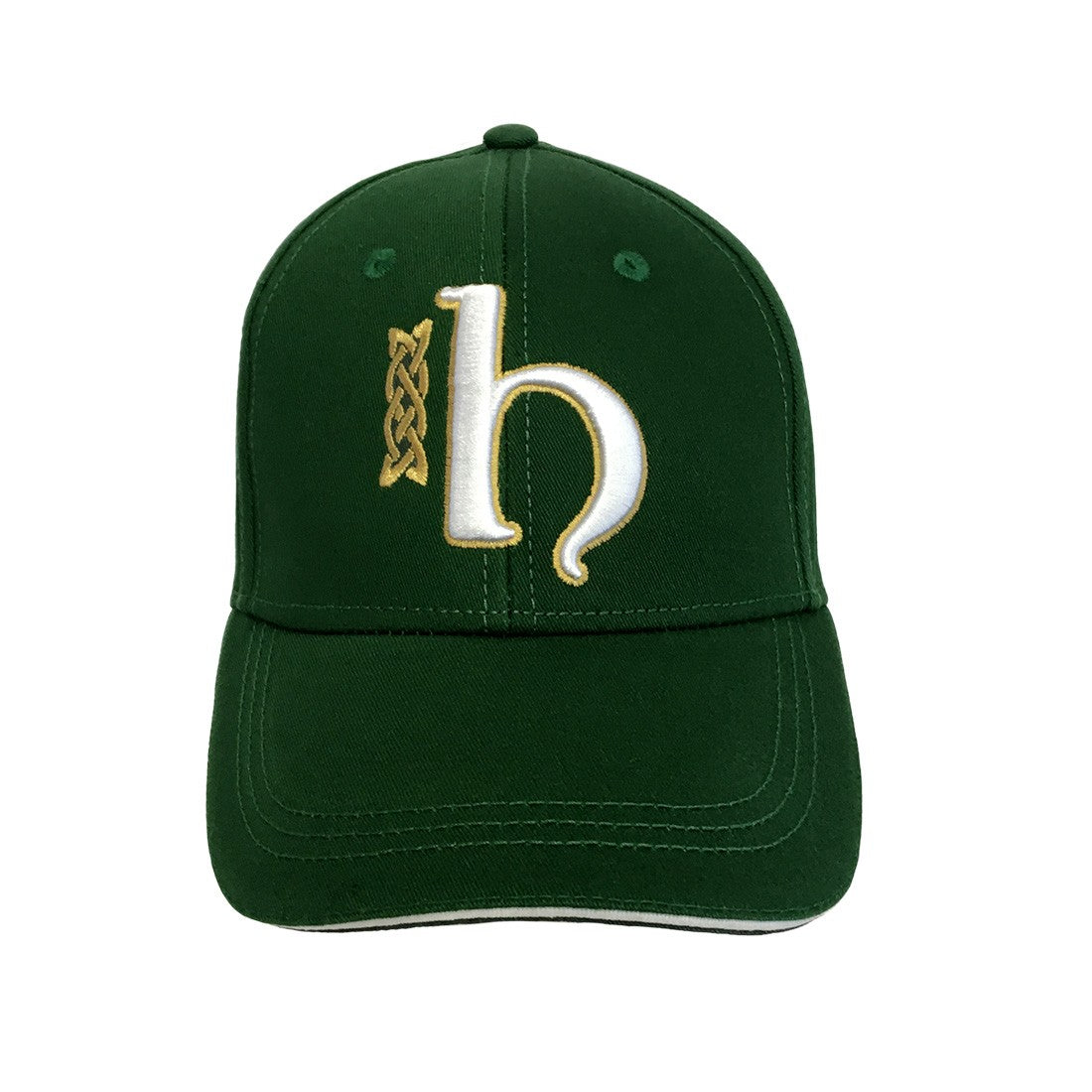 Book of Kells Bottle Green Letter H Baseball Cap