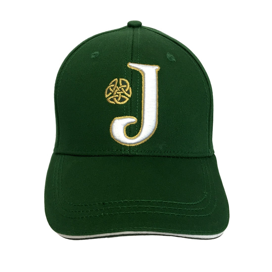 Book of Kells Bottle Green Letter J Baseball Cap
