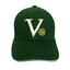 Book of Kells Bottle Green Letter V Baseball Cap