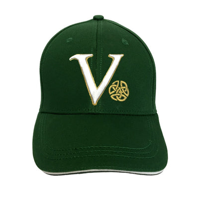 Book of Kells Bottle Green Letter V Baseball Cap