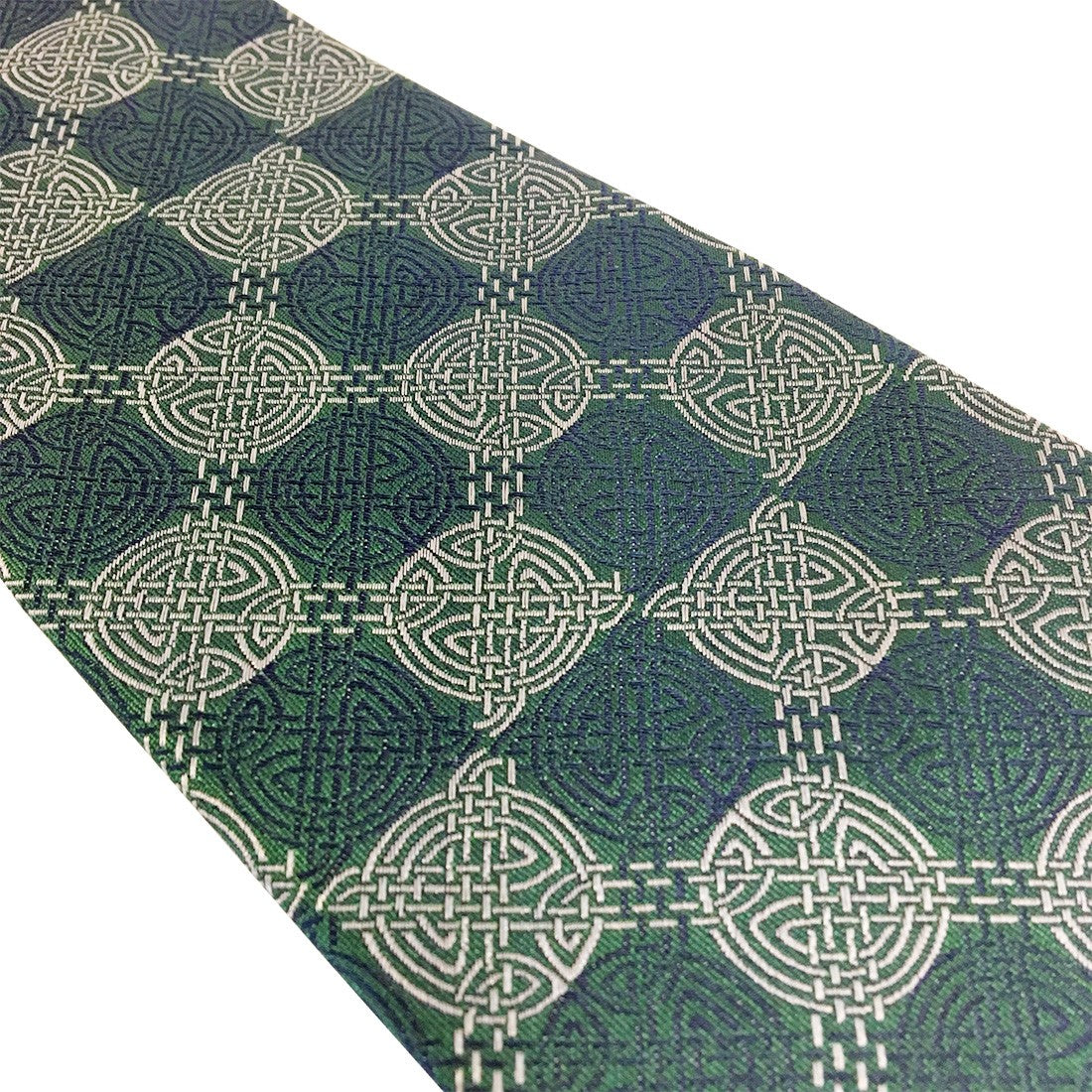 Book of Kells Bottle Green/ Navy Knot Silk Tie