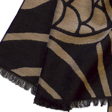 Book of Kells Celtic Reversible Scarf in Gold & Black