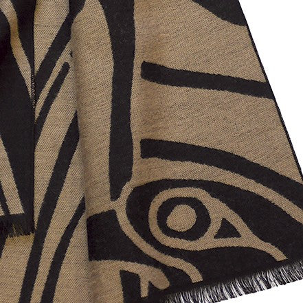Book of Kells Celtic Reversible Scarf in Gold & Black