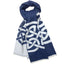 Book of Kells Celtic Reversible Scarf in Navy & Grey