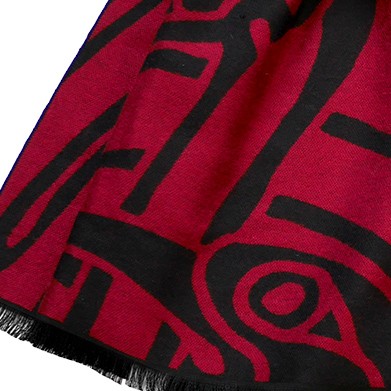 Book of Kells Celtic Reversible Scarf in Red & Black