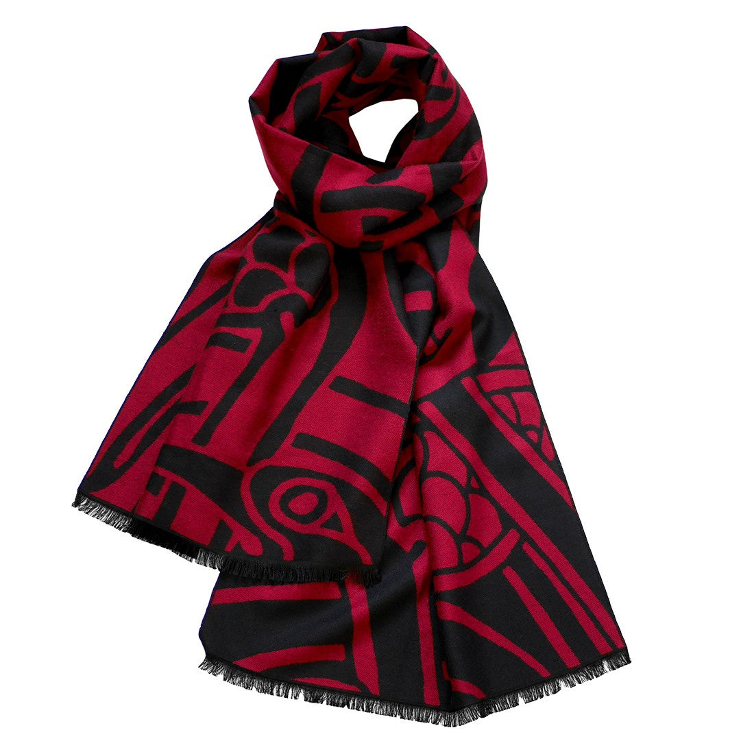 Book of Kells Celtic Reversible Scarf in Red & Black