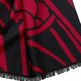 Book of Kells Celtic Reversible Scarf in Red & Black