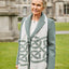 Book of Kells Celtic Reversible Scarf in Thyme & Grey