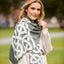 Book of Kells Celtic Reversible Scarf in Thyme & Grey