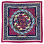 Book of Kells Celtic Silk Scarf in Burgundy & Navy