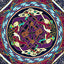 Book of Kells Celtic Silk Scarf in Burgundy & Navy