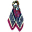 Book of Kells Celtic Silk Scarf in Burgundy & Navy