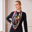 Book of Kells Celtic Silk Scarf in Burgundy & Navy