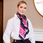 Book of Kells Celtic Silk Scarf in Cerise Pink & Lime
