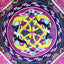 Book of Kells Celtic Silk Scarf in Cerise Pink & Lime