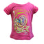 Book of Kells Cerise Pink Celtic Swirl Frill Girls T-shirt