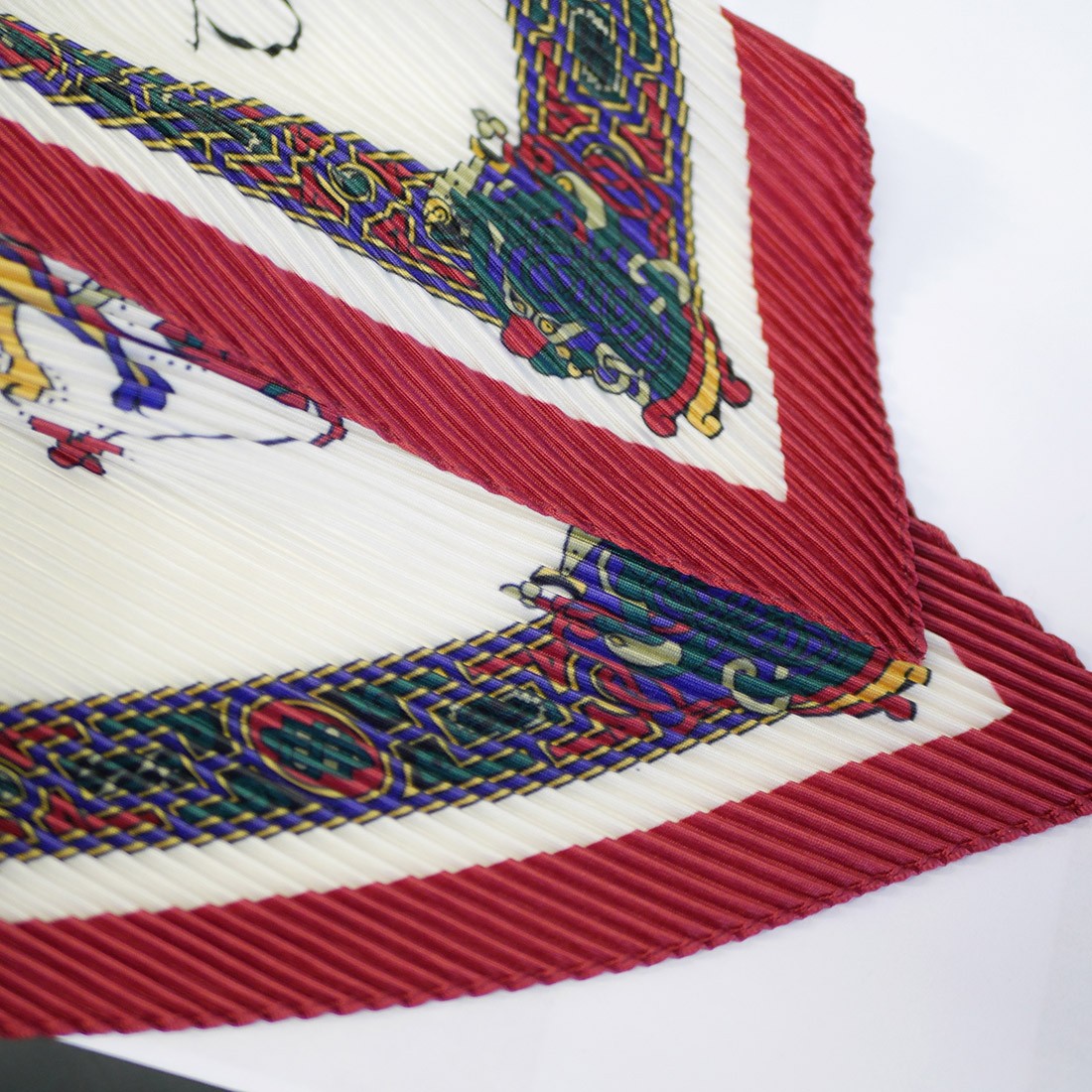 Book of Kells Crinkle Signature Scarf in Wine, Purple & Bottle Green
