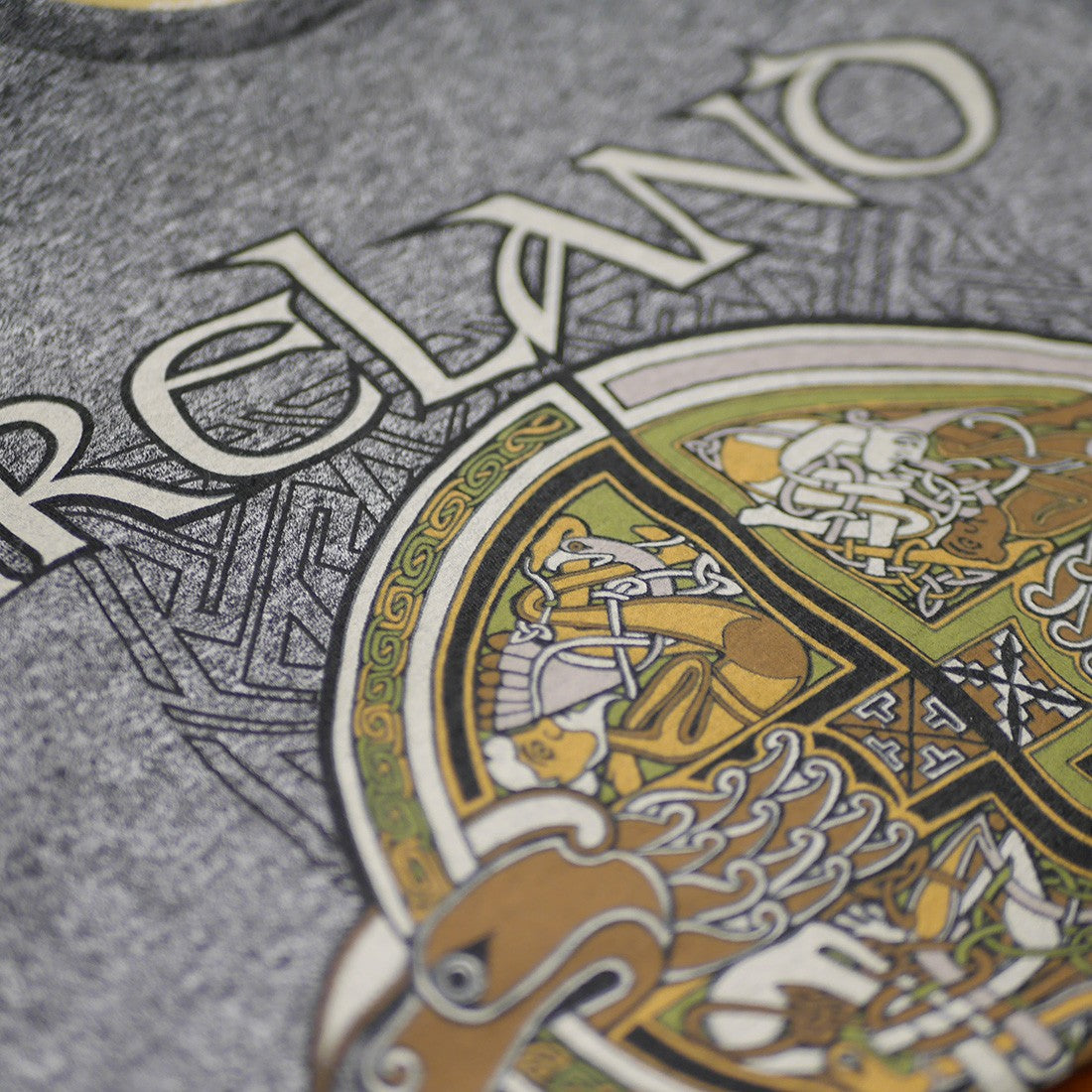 Book of Kells Grey Grindle Ireland Celtic T-Shirt