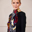 Book of Kells Large Celtic Scarf in Burgundy & Navy