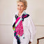 Book of Kells Large Celtic Scarf in Cerise Pink & Lime