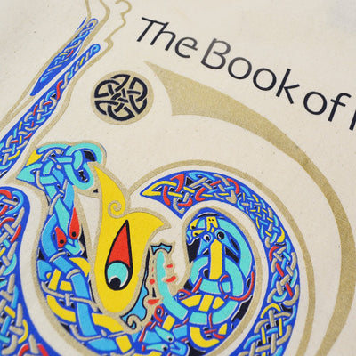Book of Kells Natural Celtic Knot Tote Bag