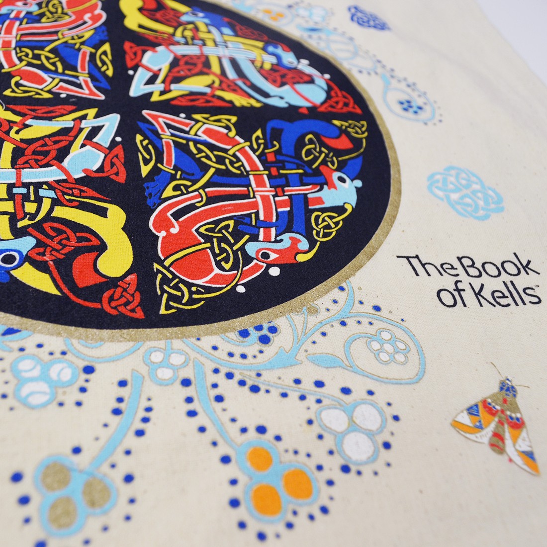 Book of Kells Natural Celtic Swirl Tote Bag
