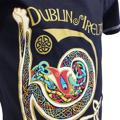 Book of Kells Navy Celtic Swirl Kids T-shirt