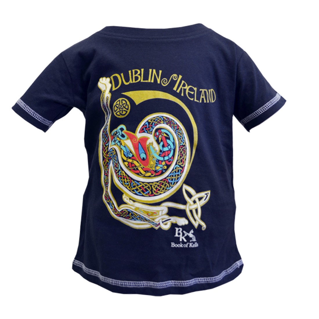 Book of Kells Navy Celtic Swirl Kids T-shirt