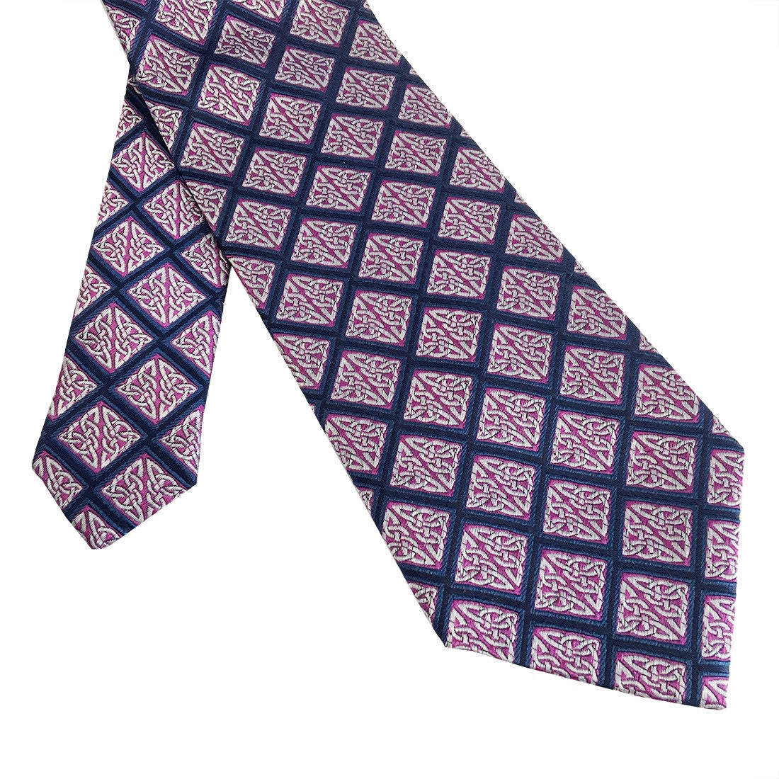Book of Kells Navy/ Purple Knot Silk Tie