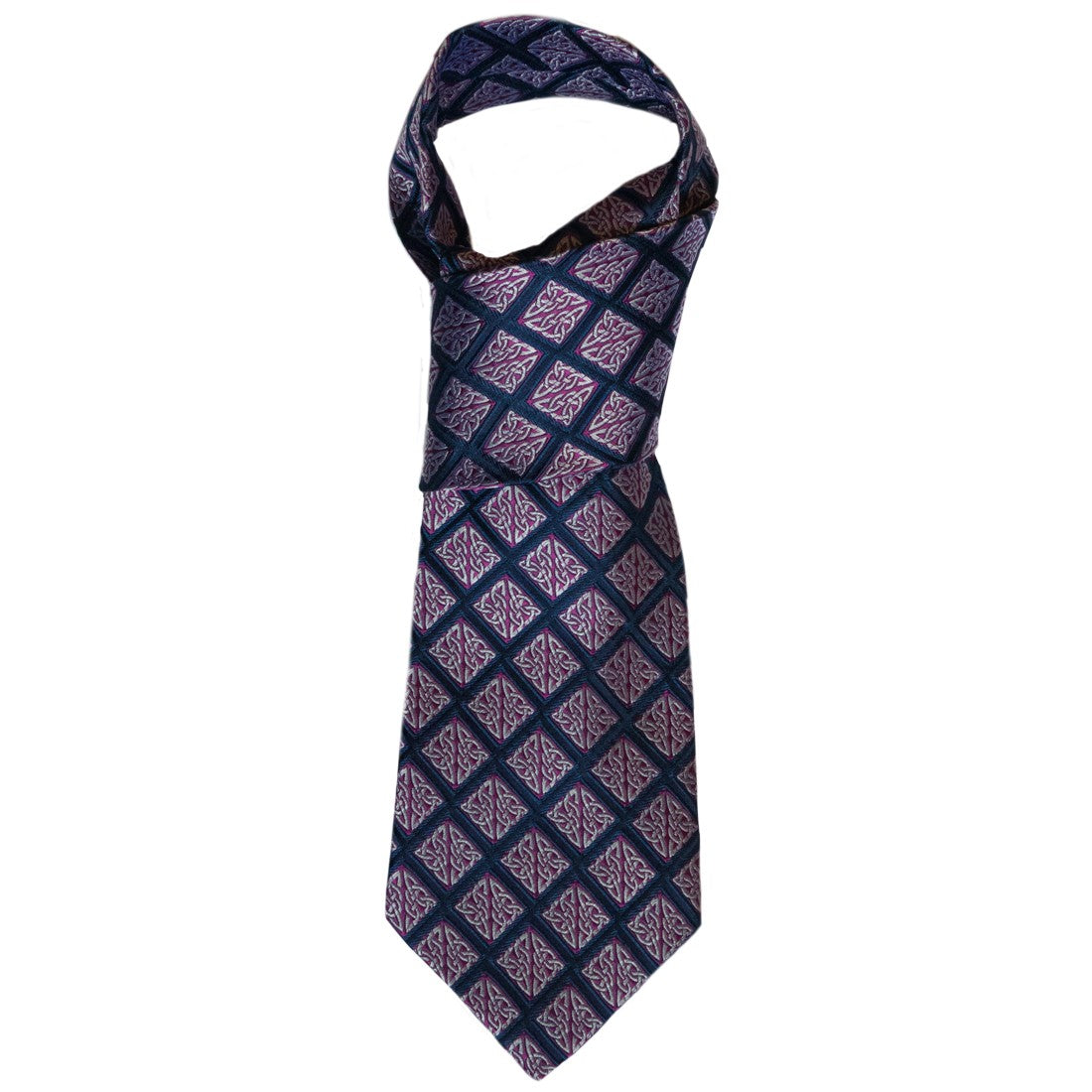 Book of Kells Navy/ Purple Knot Silk Tie
